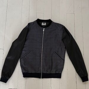 Irina Voinea Black and Gray Bomber Jacket - size small mens (womens medium)